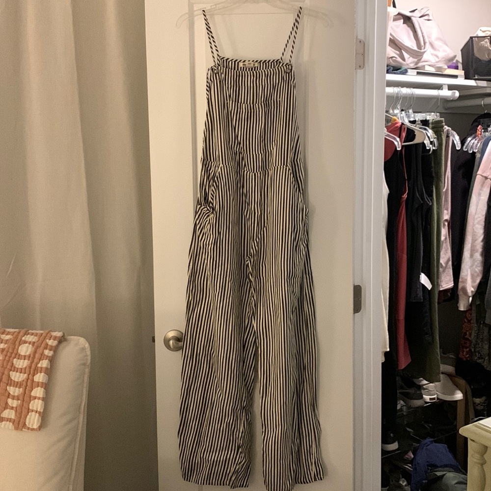 Billabong jumpsuit romper striped size small